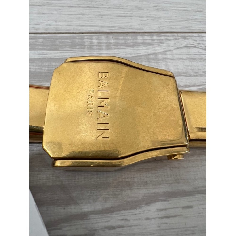 BALMAIN B-Pilot Leather and Chain Belt - Picture 3 of 9